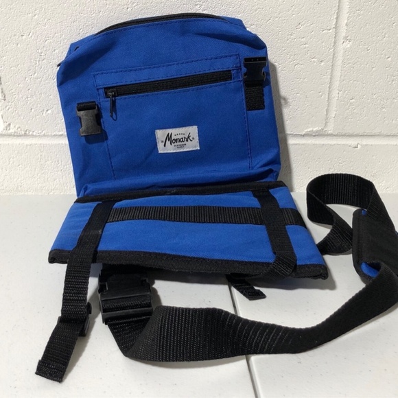 Monark Skateboard Supply 27 x 8 in Carrying Travel Bag Backpack Handbag Blue VGC - Picture 5 of 7